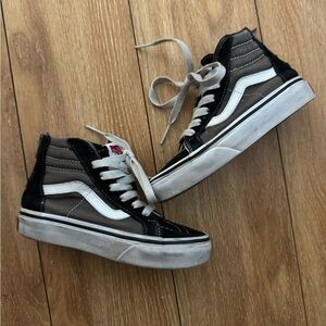 VANS SK8-HI BLACK w/grey SNEAKER YOUTH SHOES sz 12